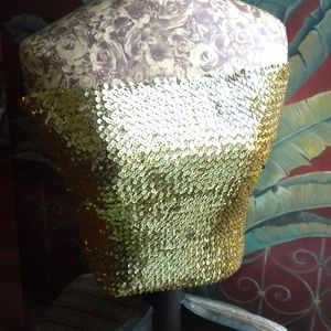 Gold Sequin Top Tube Style